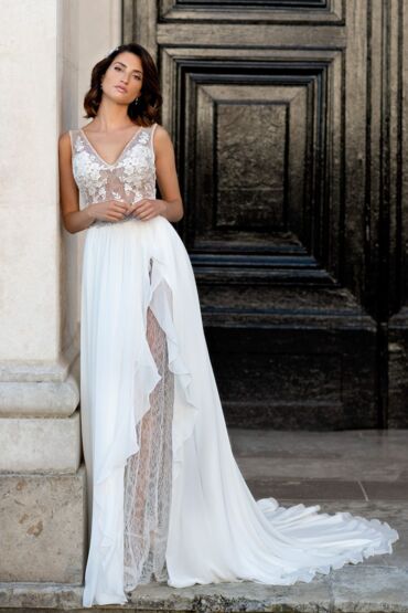 A-Linie Brautkleid 1840 von A Bela Noiva