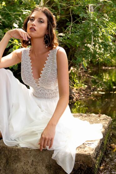 A-Linie Brautkleid 1830 von A Bela Noiva