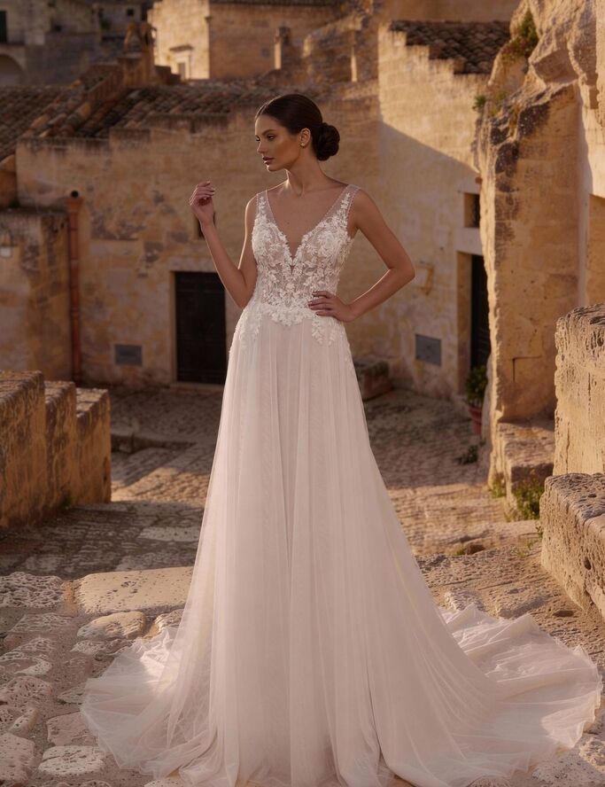 A-Linie Brautkleid 8407 von Monica Loretti