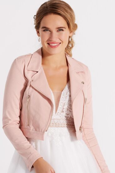 Biker Jacke light rosé von Lilly