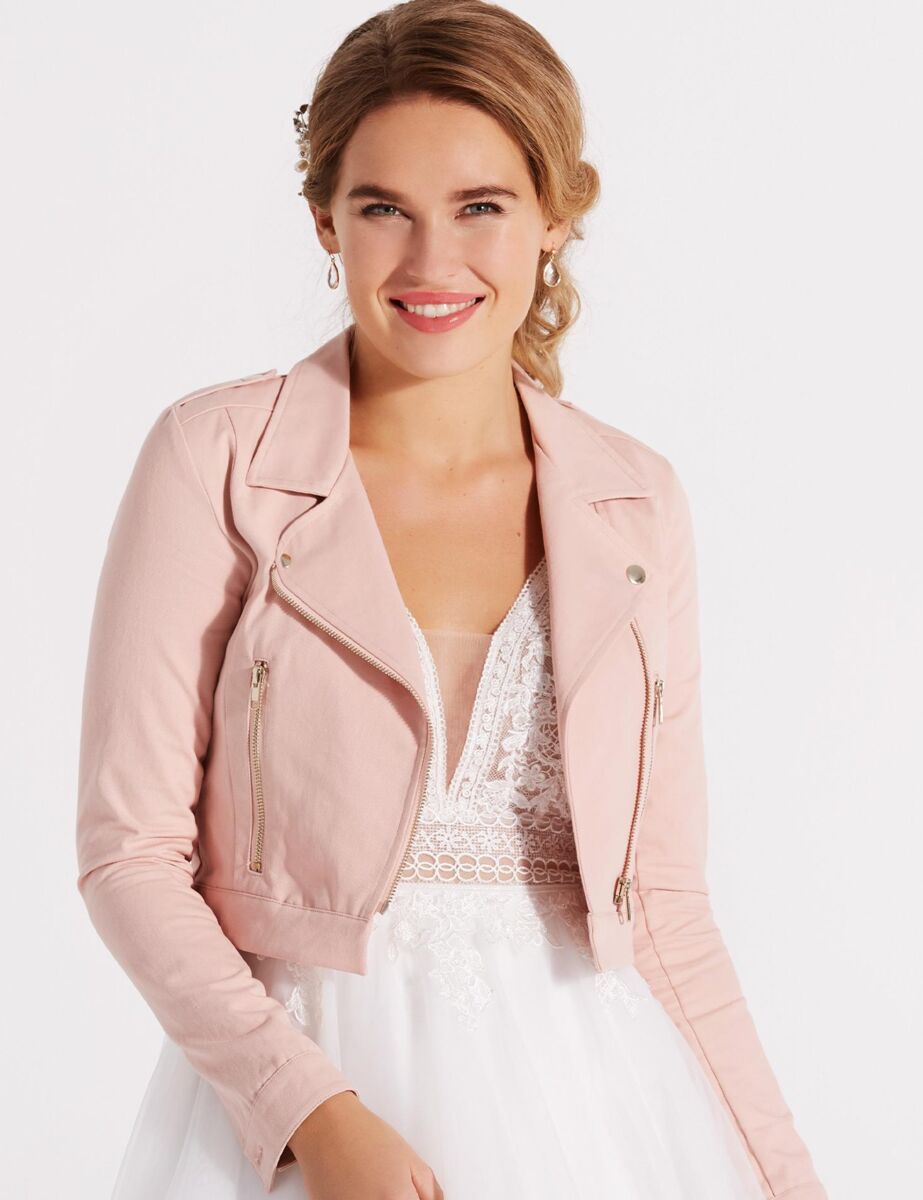 Biker Jacke light rosé von Lilly